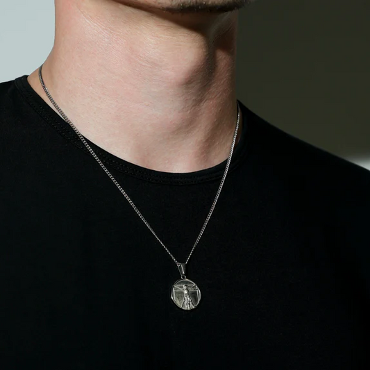 Convex Vitruvian Man Pendant