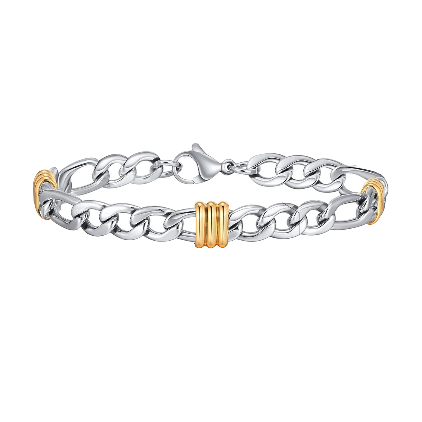 Duotone Cuban Chain Bracelet