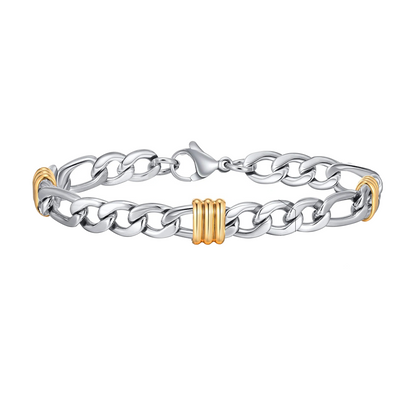 Duotone Cuban Chain Bracelet