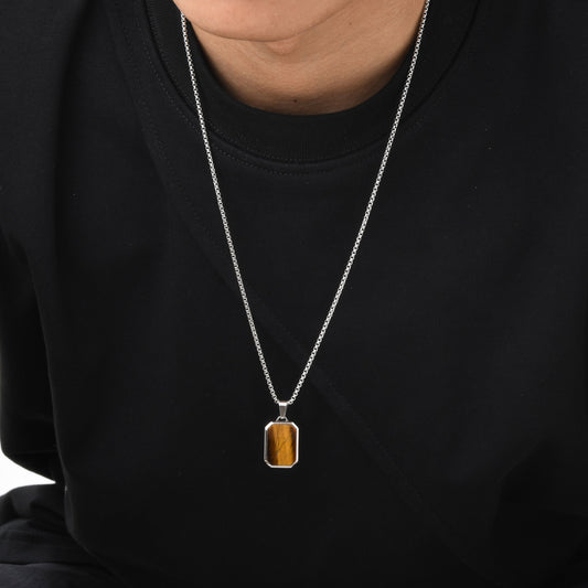 Rectangle Tiger Eye Pendant