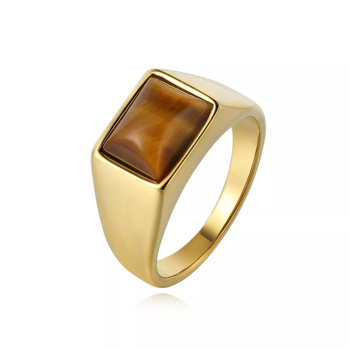 Rectangle Tiger Eye Ring